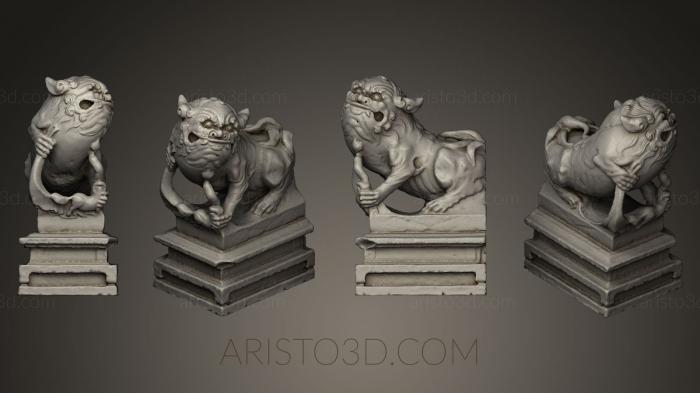 Figurines lions tigers sphinxes (STKL_0150) 3D model for CNC machine